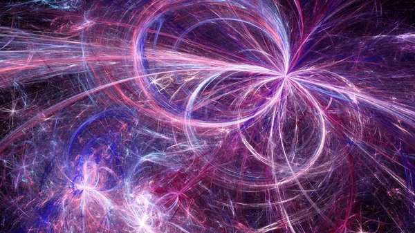 Színes elektromágneses plazma mezők az űrben — Stock Fotó