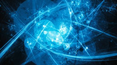 Mavi parlak fütüristik yenilikçi teknolojileri backgr soyut