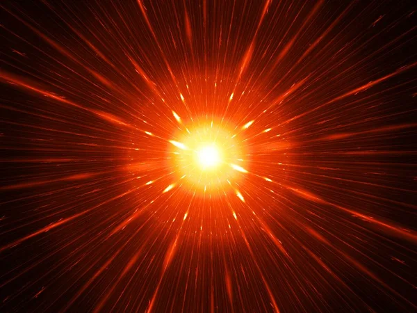 Fiery glowing red laser weapon concept fractal — Stock Photo, Image