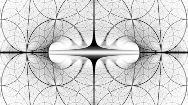 4 dimensional object in space inverted black and white effect, computer generated abstract intenisty map clipart