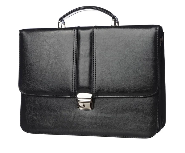 Black leather briefcase Royalty Free Stock Images