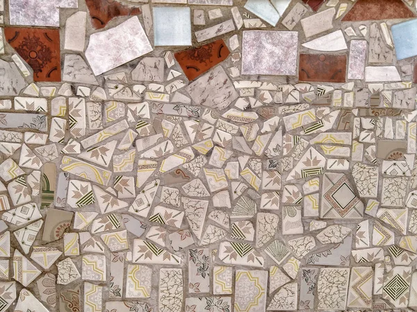 collage of broken tiles. Mosaic of broken tiles. Broken ceramic
