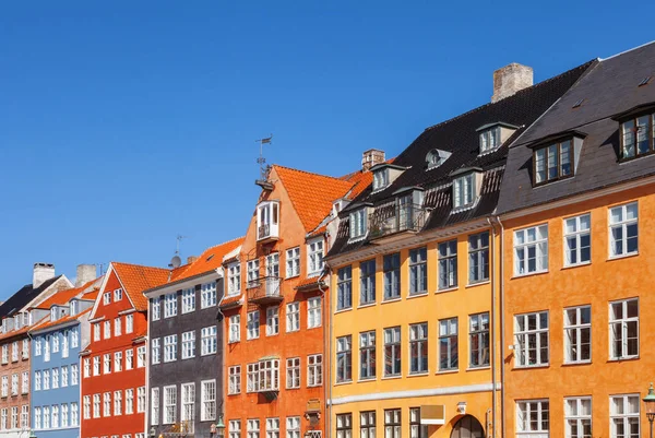 색깔된 집, 코펜하겐, 덴마크 — 스톡 사진