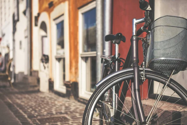Bicicleta vintage em Copenhaga, Dinamarca — Fotografia de Stock