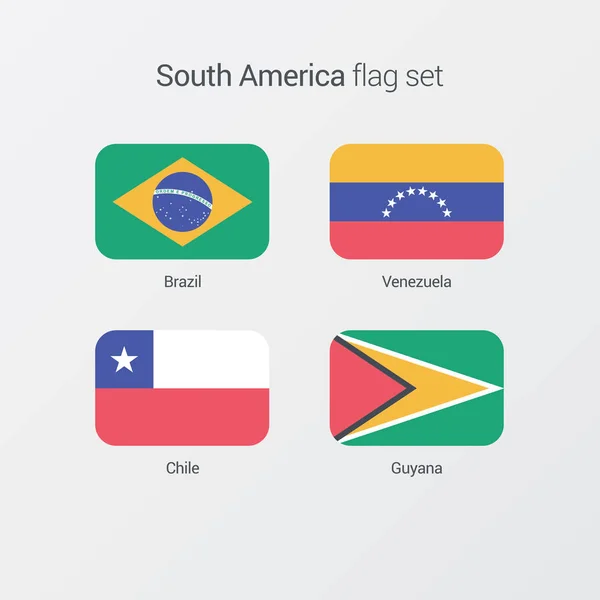 南米フラット フラグを設定 — ストックベクタ