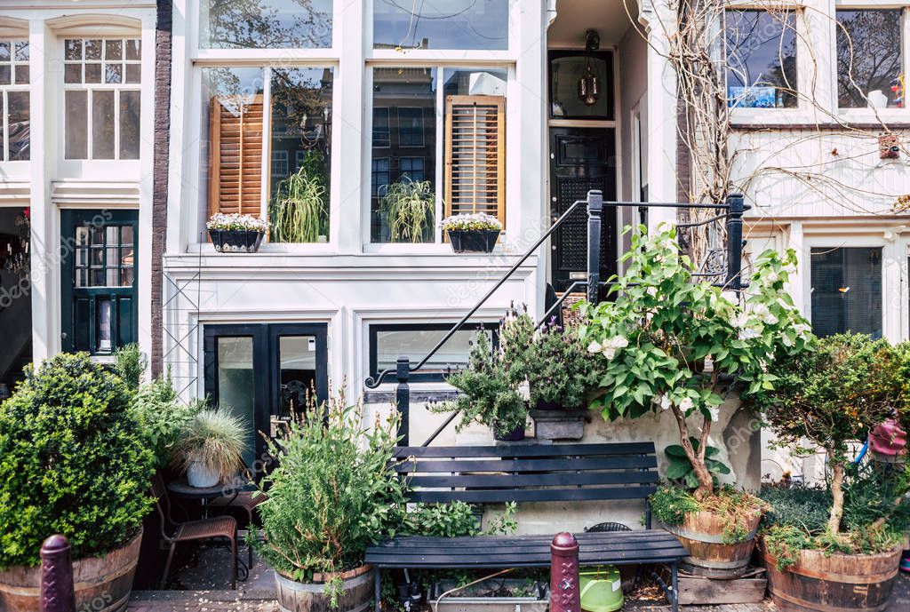 Authentic street view of Amsterdam, Netherlands