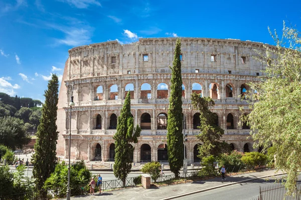 Colosseum in Rome at sunrise, Italy, Europe.