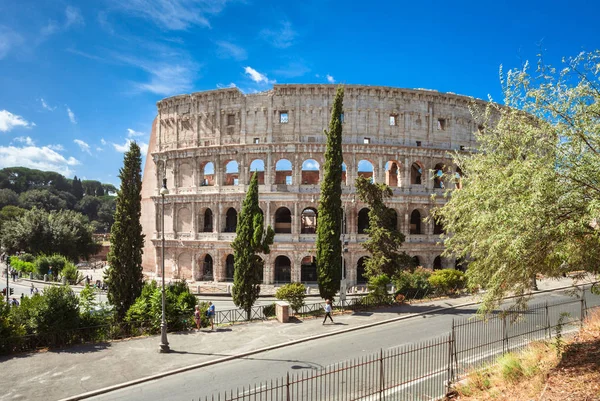 Колізей Римі Сходом Сонця Італія Європа — стокове фото