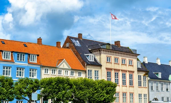 Gebouwen in de oude stad van Helsingor - Denemarken — Stockfoto