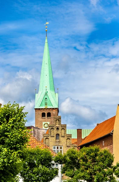 Saint Olaf cathedral in the old town of Helsingor - Denmark — Stock Photo, Image