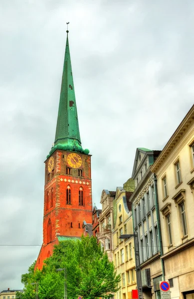 Ansicht der jakobikirche, st. jakobi kirche in lubeck, deutschland — Stockfoto