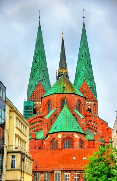 Veduta della chiesa di Santa Maria a Lubecca - Germania — Foto Stock