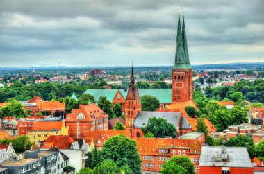 Lubeck Katedrali - Almanya ' nın kuzeyinde Schleswig-Holstein