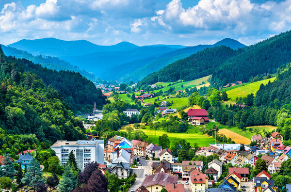 View of Hornberg village in Schwarzwald mountains - Baden Wurttemberg, Germany