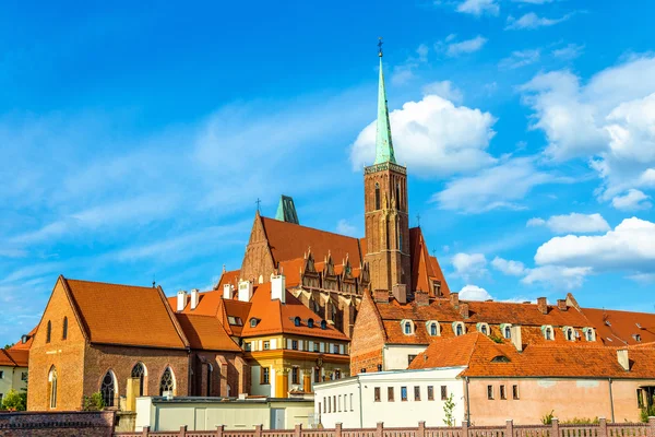 Collegiale kerk van het Heilige Kruis en St. Bartholomeus in Wroclaw, Polen — Stockfoto