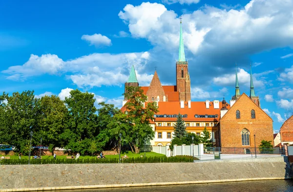 Collegiate Kilisesi Kutsal haç ve St Bartholomew Wroclaw, Polonya — Stok fotoğraf