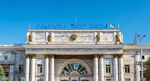 Dworzec kolejowy Ałma Ata-2 w Kazachstanie — Zdjęcie stockowe