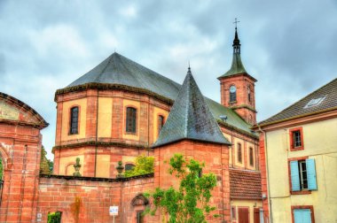 Moyenmoutier Abbey Vosges bölümü - Fransa görünümünü