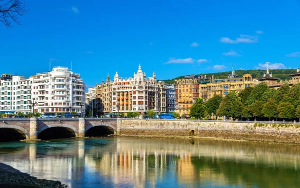 Panoráma města San Sebastian nebo Donostia - Španělsko — Stock fotografie