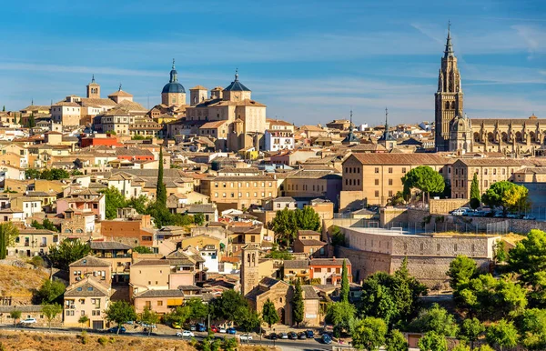 Pohled na Toledo s katedrálou - Španělsko — Stock fotografie