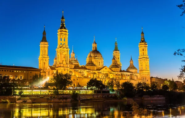 The Cathedral-Basilica of Nuestra Senora del Pilar in Zaragoza - Spain — Stock Photo, Image