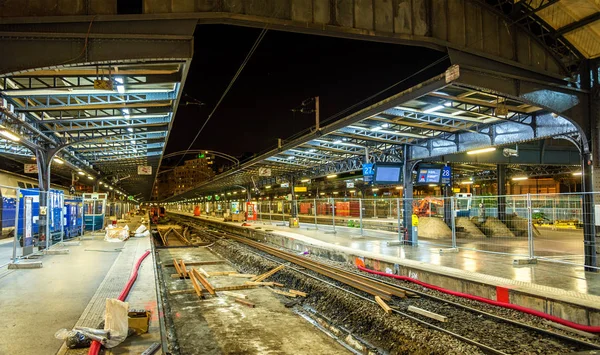 Track engineering works at Paris-Est railway station, France — Stock Photo, Image