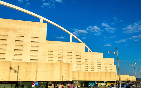 Facade of Zaragoza-Delicias railway station in Spain — Stock Photo, Image