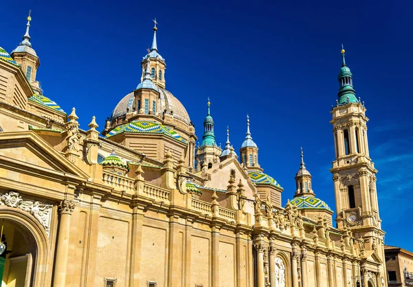 Basilica Our Lady of the Pillar in Zaragoza, Spain — Stock Photo, Image