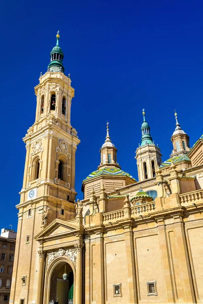 Basilica Our Lady of the Pillar in Zaragoza, Spain — Stock Photo, Image