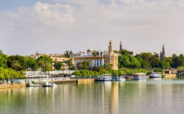 Torre del Oro, Seville, İspanya bir kule görünümünü