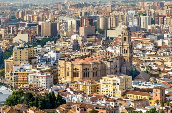 Blick auf die Kathedrale von Malaga, Andalusien, Spanien — Stockfoto