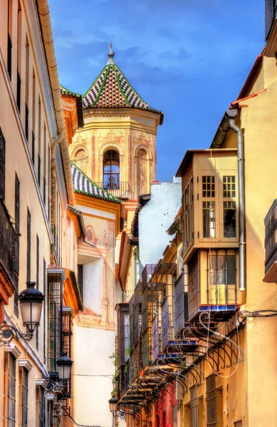 Улица в историческом центре Малаги - Испания — стоковое фото
