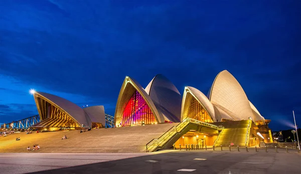 Sydney Opera House v noci — Stock fotografie