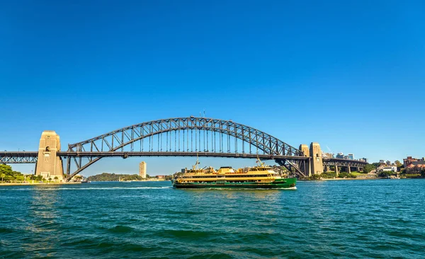 City ferry under the Sydney Harbour Bridge - Australia — Stock Photo, Image