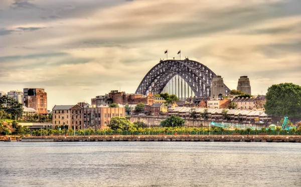 Pohled na Sydney Harbour Bridge, Austrálie — Stock fotografie