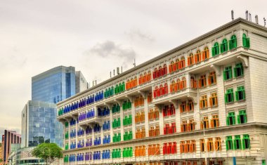 Eski Hill Street Singapur'da tarihi bir binada karakola,