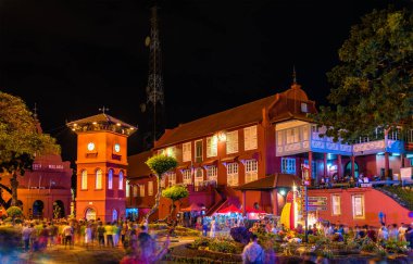 Stadthuys, tarihi bir yapı içinde Malacca, Malaysia