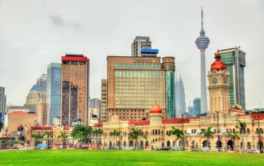 Merdeka Meydanı 'ndan Kuala Lumpur silüeti