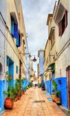Kasbah Udayas - Rabat, Fas, ünlü mavi ve beyaz evler