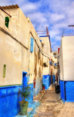 Kasbah Udayas - Rabat, Fas, ünlü mavi ve beyaz evler