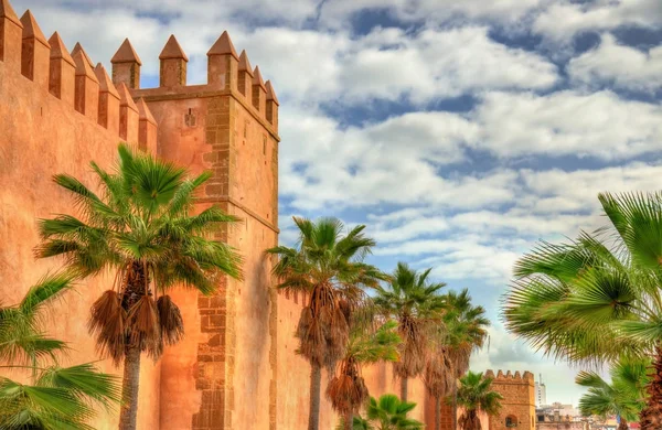 Fortyfikacje w Kasba Udayas w Rabat, Maroko — Zdjęcie stockowe