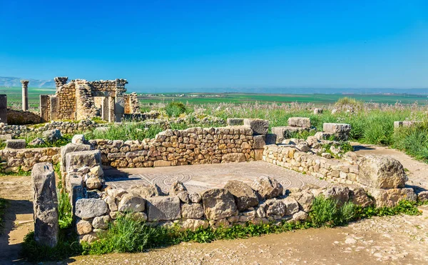 Ruinas de Volubilis, una ciudad bereber y romana en Marruecos — Foto de Stock