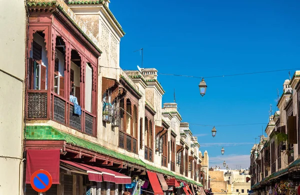 Здания в Фес-Дждид, одной из трех частей Фес, Марокко — стоковое фото