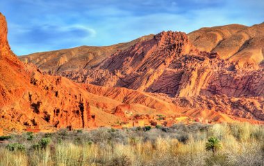 Manzara yüksek Atlas dağlarında Fas Dades Vadisi