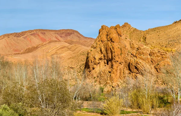 Lanskap Lembah Dades di Pegunungan Atlas Tinggi, Maroko — Stok Foto