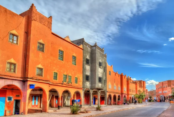 Street of Ouarzazate, a city in south-central Morocco — Stock Photo, Image