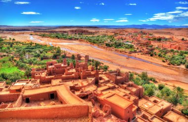 AIT Ben Haddou Fas köyde yakınındaki manzara