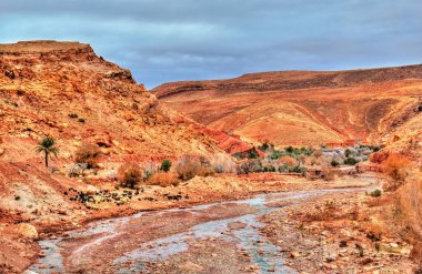 Manzara Asif Ounila vadinin içinde yüksek Atlas Dağları, Fas