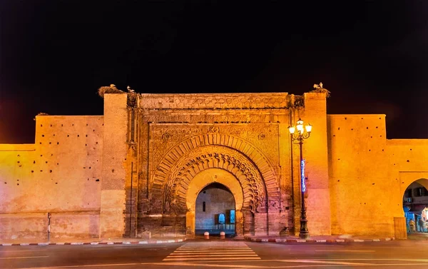Bab agnaou, eines der neunzehn Tore von Marrakesch, Marokko — Stockfoto