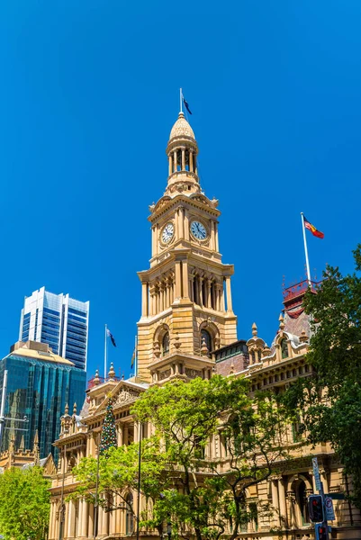 オーストラリアのシドニー市庁舎。1889 年に建てられました。 — ストック写真